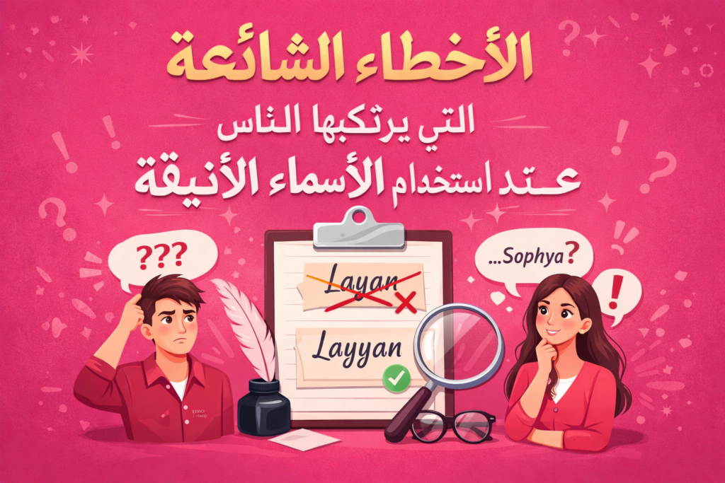 الأخطاء الشائعة